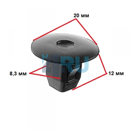 Клипса Acura, Honda 90682SEA003 - H4.RU Клипса Acura, Honda 90682SEA003