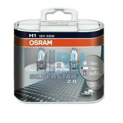 Автолампа OSRAM H1 12V 55W P14,5s +50% Silverstar Long Life (64150 SV2), EUROBOX-2шт Автолампа OSRAM H1 12V 55W P14,5s +50% Silverstar Long Life (64150 SV2), EUROBOX-2шт