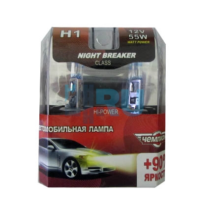 Автолампа ЧЕМПИОН H1 12V 55W Night Breaker +90% (2шт) Автолампа ЧЕМПИОН H1 12V 55W Night Breaker +90% (2шт)