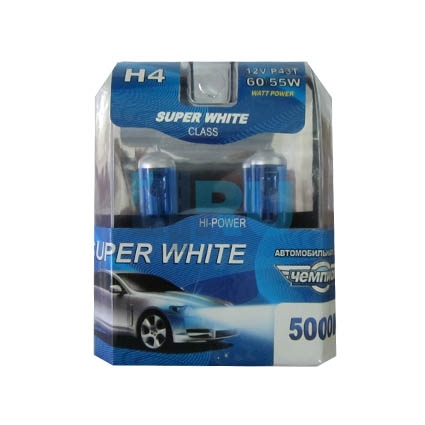 Автолампа ЧЕМПИОН H4 12V 60/55W 5000K (2шт) Автолампа ЧЕМПИОН H4 12V 60/55W 5000K (2шт)