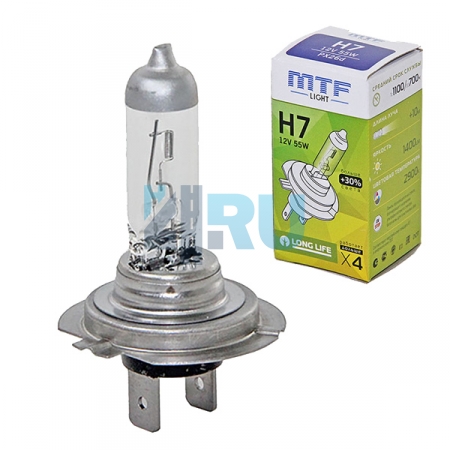 Автолампа MTF H7 12V 55w LONG LIFE X4 Автолампа MTF H7 12V 55w LONG LIFE X4