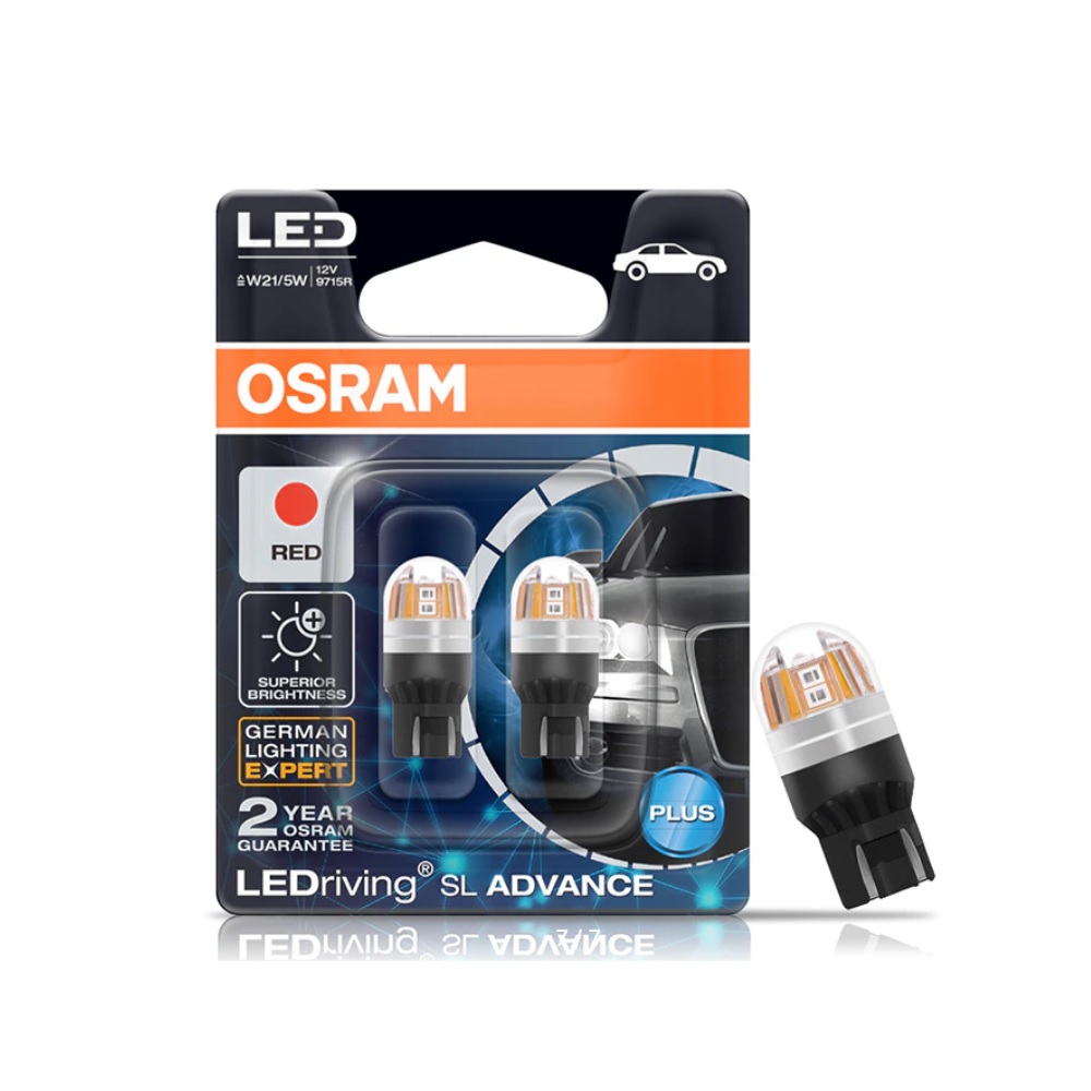 Светодиодная лампа LED OSRAM T25 P21/5W Красный (9457R-02B) - купить в  Новосибирске | H4.RU