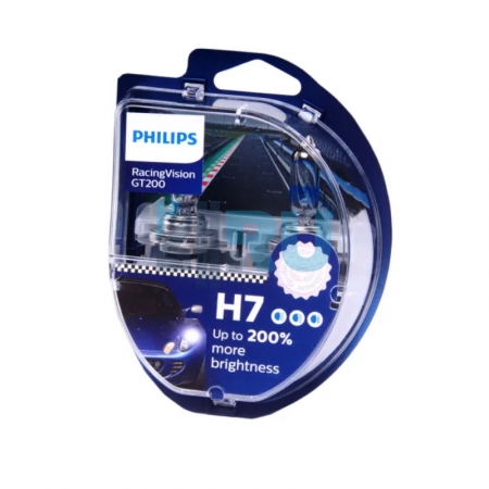 Автолампа PHILIPS H7 12V 55W +200% Racing Vision GT200 (12972RGT), EUROBOX-2шт Автолампа PHILIPS H7 12V 55W +200% Racing Vision GT200 (12972RGT), EUROBOX-2шт