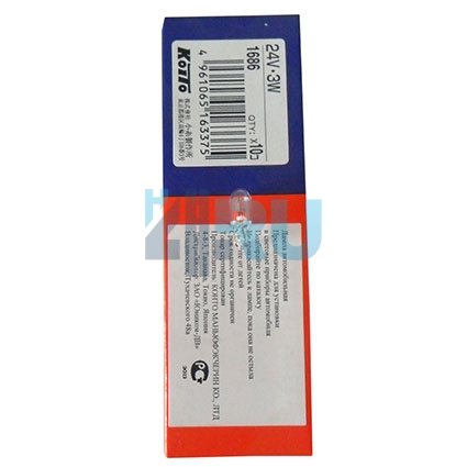 Автолампа KOITO T7 24V 3W (1686) Автолампа KOITO T7 24V 3W (1686)