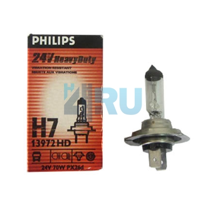 Автолампа PHILIPS H7 24V 70W P26d Heavy Duty (13972HD)