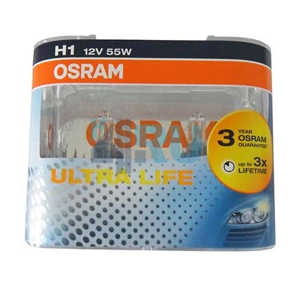 Автолампа OSRAM H1 12V 55W P14,5s Ultra Life Time (64150ULT), EUROBOX-2шт