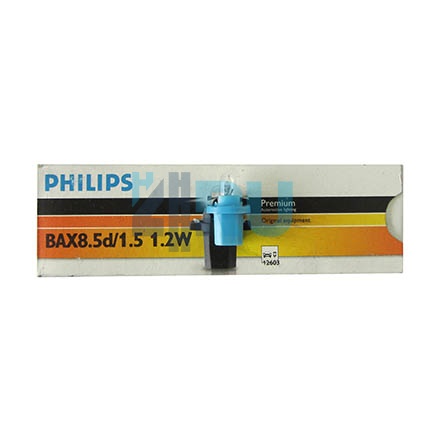 Автолампа PHILIPS W1,2w 12V 1,2W BAX 8,5d/1,5 синий патрон (12603CP)