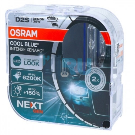 Ксеноновая лампа OSRAM D2S XENARC COOL BLUE INTENSE NEXT GENERATION 6200K +150% (66240CBN), EUROBOX - H4.RU Ксеноновая лампа OSRAM D2S XENARC COOL BLUE INTENSE NEXT GENERATION 6200K +150% (66240CBN), EUROBOX