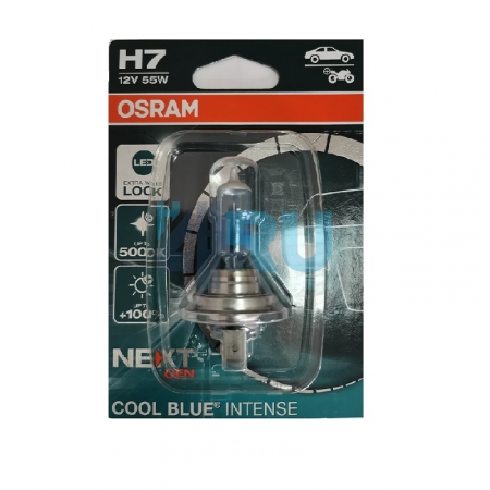 Автолампа OSRAM H7 12V 55W PX 26d +100% Cool Blue Intense Next Generation (64210CBN-OB1) на блистере