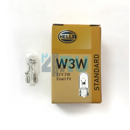 Автолампа HELLA W3W 12V 3W W2,1*9,5d