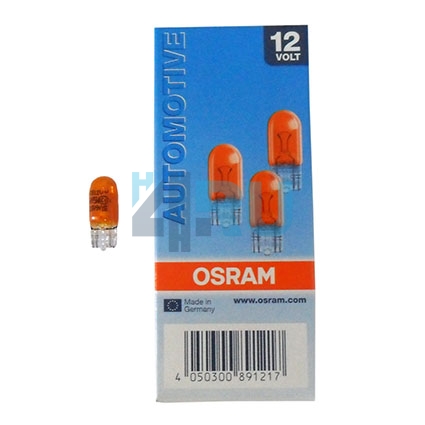 Автолампа OSRAM WY5W 12V 5W W2,1x9,5d янтарная (2827)