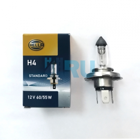 Автолампа HELLA H4 12V 60/55W P43t Автолампа HELLA H4 12V 60/55W P43t