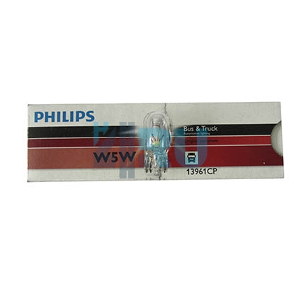 Автолампа PHILIPS W5w 24V 5W б/ц (13961CP)