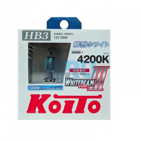 Автолампа KOITO 9005 (HB3) 12V 65W (110W) Whitebeam III 4200K- 2 шт (P0756W) Автолампа KOITO 9005 (HB3) 12V 65W (110W) Whitebeam III 4200K- 2 шт (P0756W)