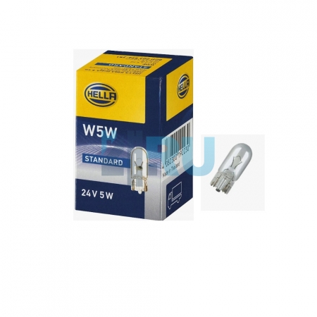 Автолампа HELLA W5W 24V 5W W2,1*9,5d