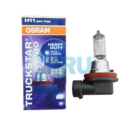 Автолампа OSRAM H11 24V 70W PX26d Truckstar +100% (64216TSP)