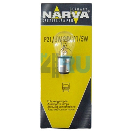 Автолампа NARVA P21/5W 24V 21/5W BA15s (17925)