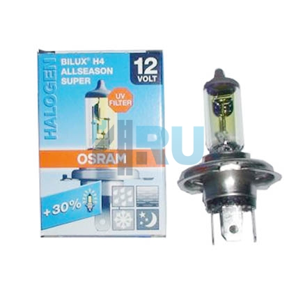 Автолампа OSRAM H4 12V 60/55W P43t +30% Allseason (64193Als)