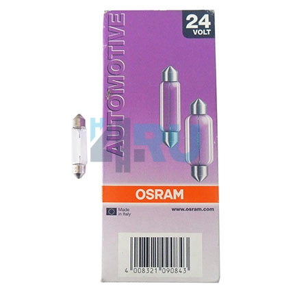 Автолампа OSRAM C10W 24V 10W SV8,5/8 удлинённая 41мм (6429)