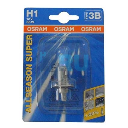 Автолампа OSRAM H1 12V 55W P14,5s +30% Allseason (64150Als-OB1), на блистере