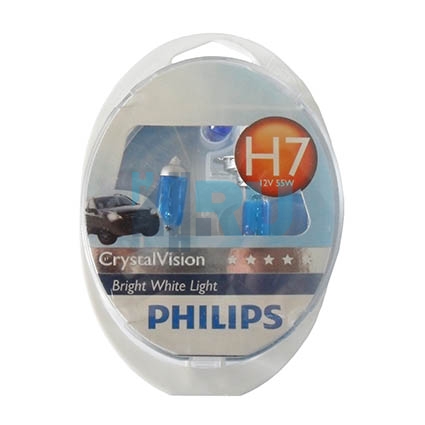 Автолампа PHILIPS H7 12V 55W P26d Crystal Vision (12972CV), EUROBOX-2шт Автолампа PHILIPS H7 12V 55W P26d Crystal Vision (12972CV), EUROBOX-2шт
