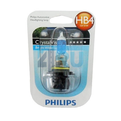 Автолампа PHILIPS HB4/9006 12V 55W P22d Crystal Vision (9006CVB1),на блистере