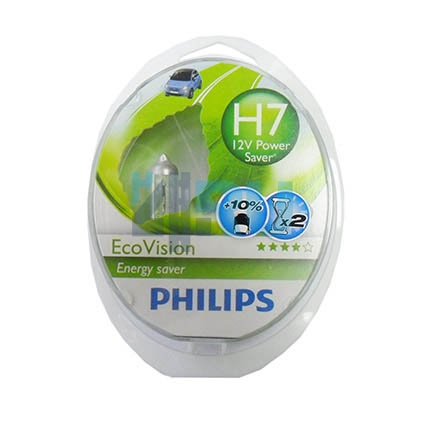 Автолампа PHILIPS H7 12V 55W P26d Eco Vision (12972ECO), EUROBOX-2шт