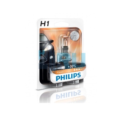 Автолампа PHILIPS H1 12V 55W +30% Premium (12258PRB1), на блистере