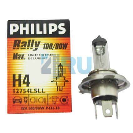 Автолампа PHILIPS H4 12V 100/90W Ralli (12754С1)