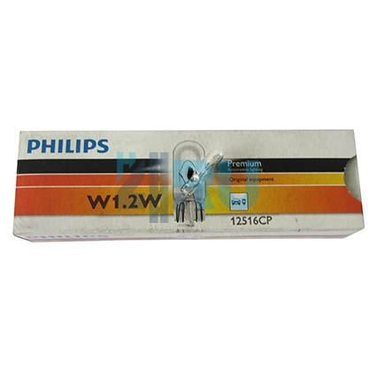 Автолампа PHILIPS W1,2w 12V 1,2W б/ц  T5 (12516CP)